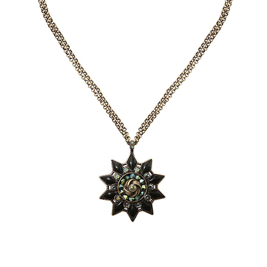 Konplott Kette Collier lang Arabic Nights schwarz / grün