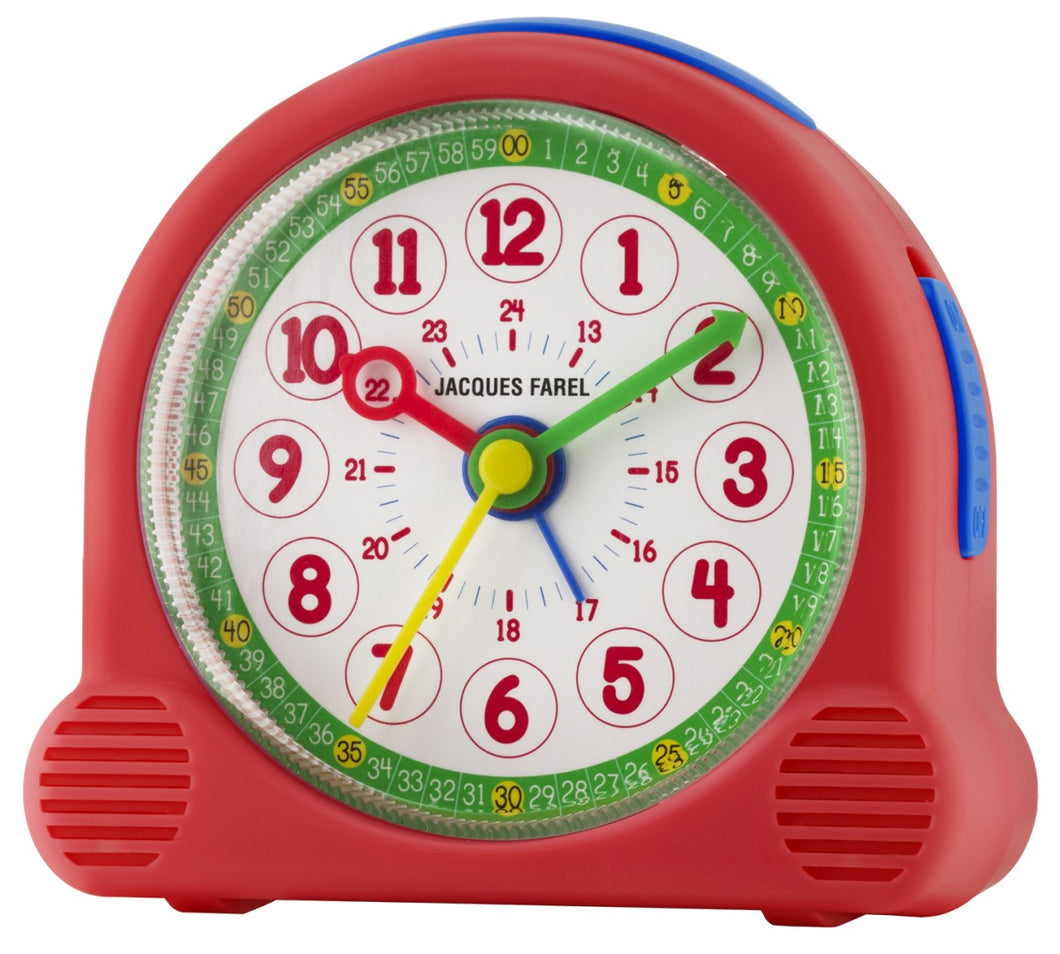 JACQUES FAREL Kinderwecker Wecker Happy Analog Quarz Mädchen ACL 03 rot