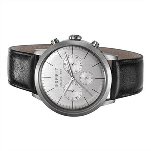 Esprit Collection Herren Uhr Armbanduhr Chrono Soter Leder EL102191001