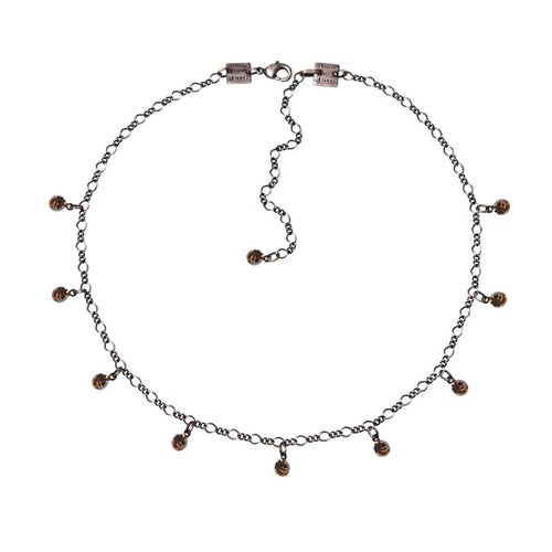 Konplott Kette Collier Tutui Collection hell beige smoked topaz silber