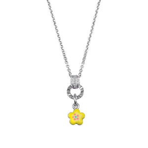 Scout Kinder Halskette Kette Silber Blume gelb Girls Mädchen 261102200