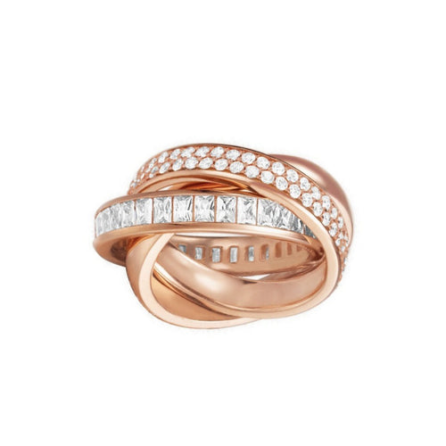 Esprit Damen Ring Edelstahl Rosé Tridelia Zirkonia ESRG02258C1