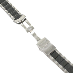 Ingersoll Ersatzband für Uhren Edelstahl Faltschl. Silber Bison No.12 22 mm