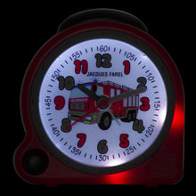 Laden Sie das Bild in den Galerie-Viewer, JACQUES FAREL Kinderwecker Wecker Analog Quarz Feuerwehr Jungen AVC 02FIRE