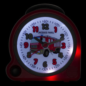 JACQUES FAREL Kinderwecker Wecker Analog Quarz Feuerwehr Jungen AVC 02FIRE