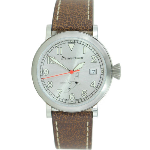 Aristo Herren Messerschmitt Uhr Fliegeruhr ME163-SIL Leder