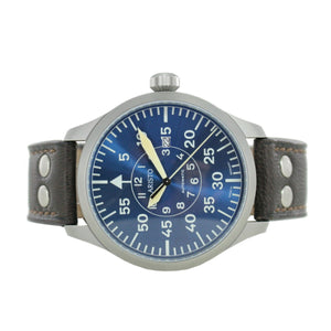Aristo Herren Uhr Armbanduhr Automatic Blaue 47 Beobachter 3H158 Leder