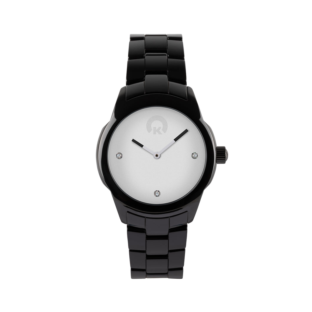 KRAFTWORXS Damen Uhr Armbanduhr Full Moon Keramik Kristalle FML 1GB S