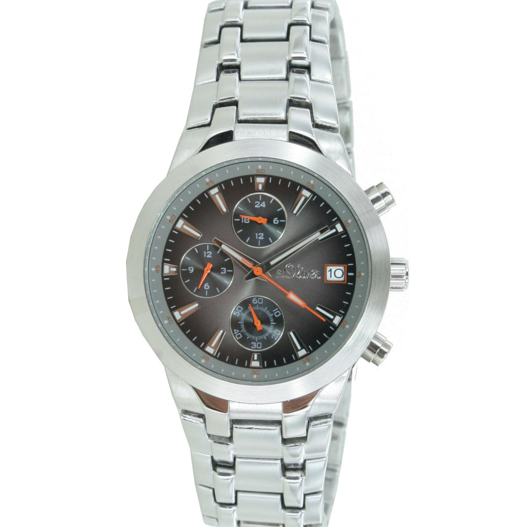 s.Oliver Herren-Armbanduhr Analog Quarz Chronograph SO-15056-MCR