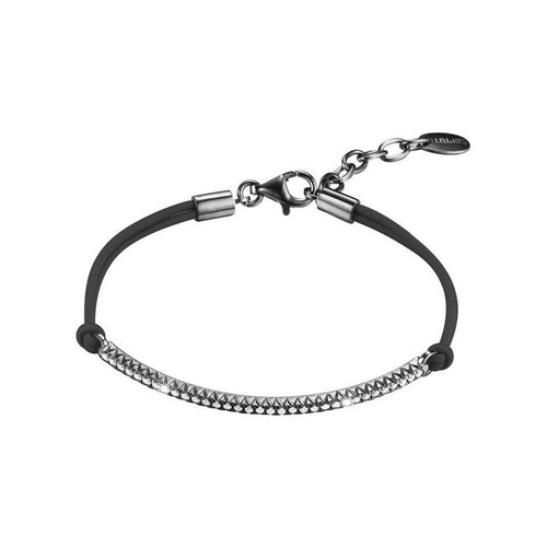 Esprit Damen Armband Leder Silber Brilliance Expression ESBR91442A170