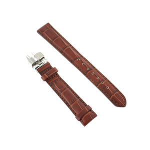 Ingersoll Ersatzband für Uhren Leder braun Kroko Faltschl.Si 16 mm