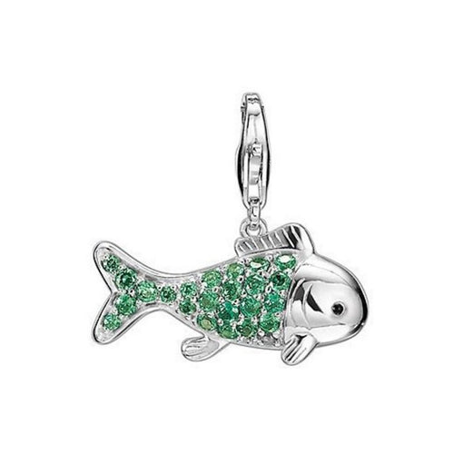 Esprit Anhänger Charms Silber Zirkonia green fish XL ESZZ90750A000