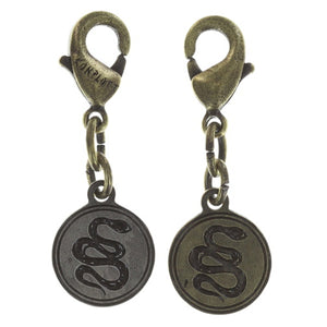 Konplott Anhänger Charm Zodiac Snake/Schlange brass/silver