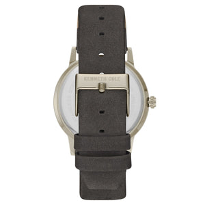Kenneth Cole New York Herren-Armbanduhr Analog Quarz Leder KC15203002