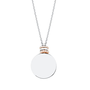 s.Oliver Jewel Damen Kette Halskette Silber bicolor Zirkonia Anhänger 2027611