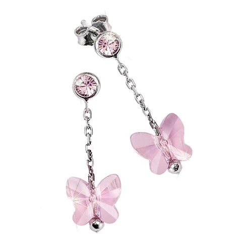 Scout Kinder Ohrringe Silber Schmetterling rosa Mädchen 262163100