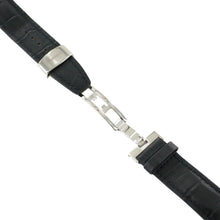 Laden Sie das Bild in den Galerie-Viewer, Ingersoll Ersatzband für Uhren Leder schwarz Kroko Faltschl. Si 21mm