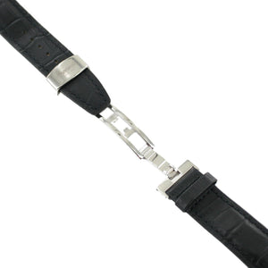 Ingersoll Ersatzband für Uhren Leder schwarz Kroko Faltschl. Si 21mm