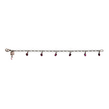 Laden Sie das Bild in den Galerie-Viewer, Konplott Armband Armkette Tutui Collection dunke rose fuchsia silber