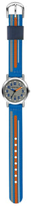 JACQUES FAREL Kinder-Armbanduhr Analog Quarz Jungen Textilband KPS 201 blau