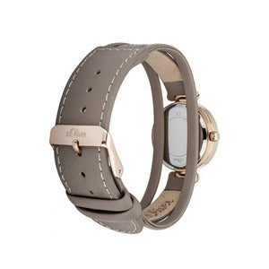 s.Oliver Damen Uhr Armbanduhr Leder SO-3120-LQ
