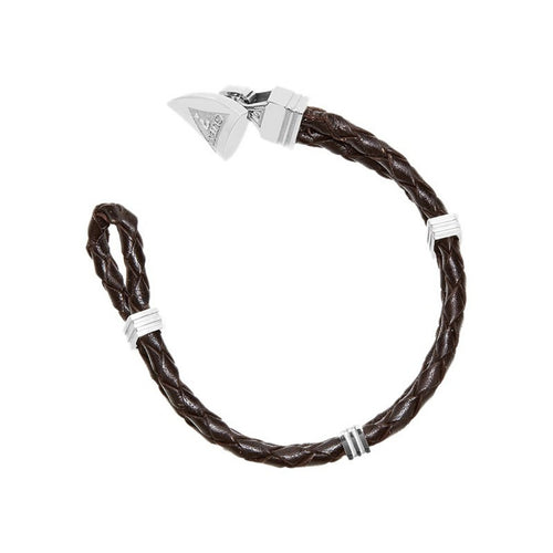 Guess Herren Armband Edelstahl Leder schwarz UMB21517-S