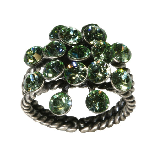 Konplott Ring Magic Fireball hell grün chrysolite