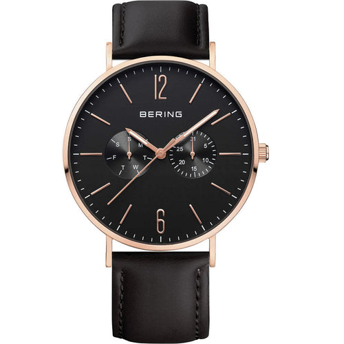 Bering Herren Uhr Armbanduhr Ultra Slim 14240-166 Leder