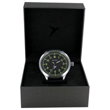 Laden Sie das Bild in den Galerie-Viewer, Aristo Herren Messerschmitt Uhr Fliegeruhr Triple XL Automatik ME-65A Leder
