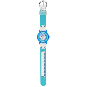 JACQUES FAREL Kinder-Armbanduhr Analog Quarz Mädchen Silikonband KFW 4333 blau