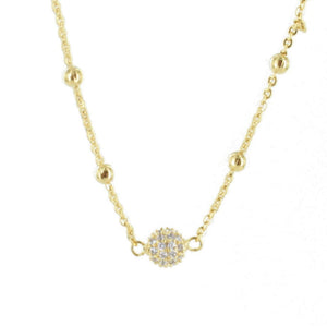Esprit Damen Kette Collier Silber Zirkonia Kugel ESNL93151B420
