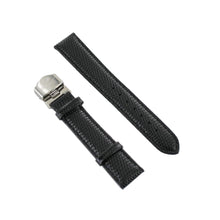 Laden Sie das Bild in den Galerie-Viewer, Ingersoll Ersatzband für Uhren Leder schwarz Eidechsen Faltschl.18 mm