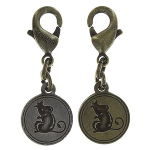 Konplott Anhänger Charm Zodiac Rat/Ratte XS brass/silver