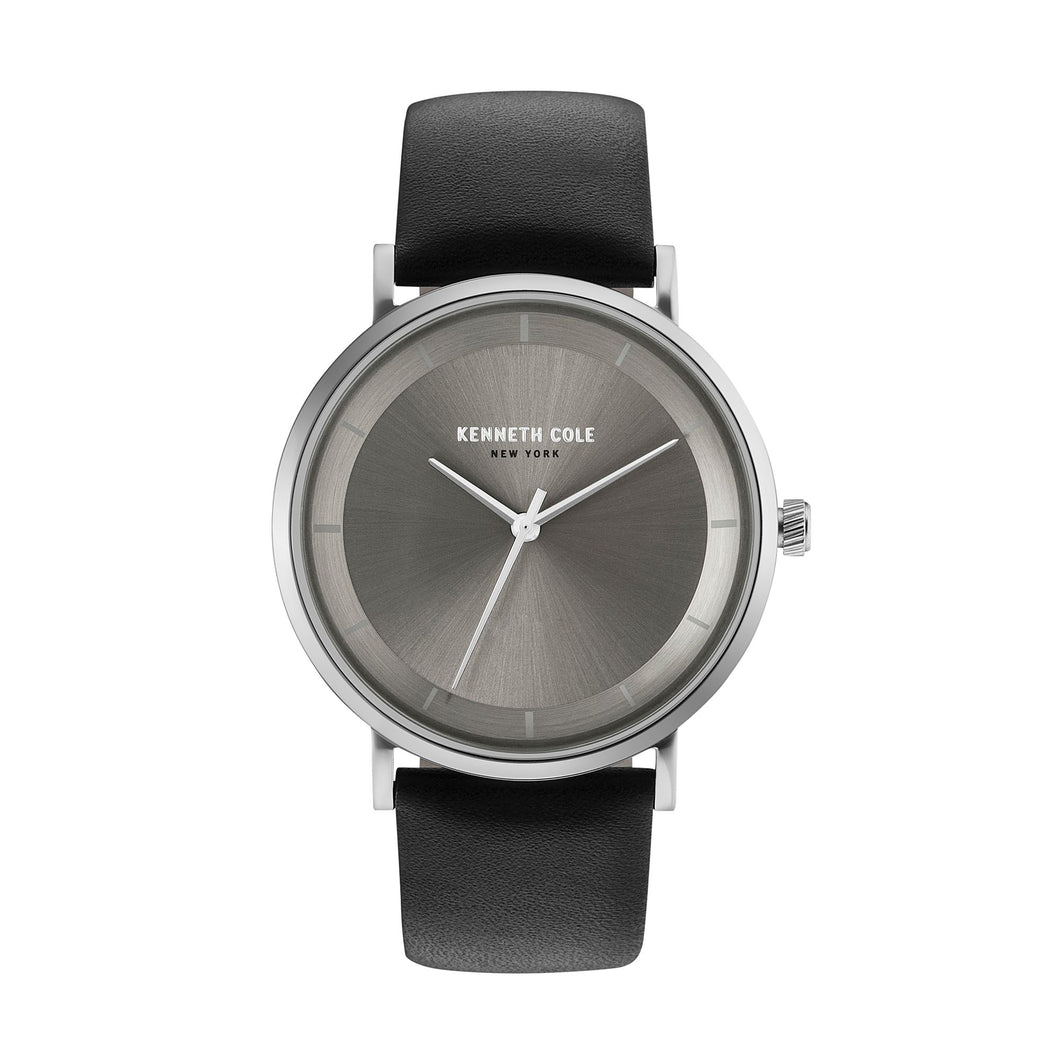 Kenneth Cole New York Herren-Armbanduhr Analog Quarz Leder KC50567002