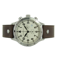 Laden Sie das Bild in den Galerie-Viewer, Aristo Herren Messerschmitt Uhr Chronograph Fliegeruhr ME-5030BEIGE