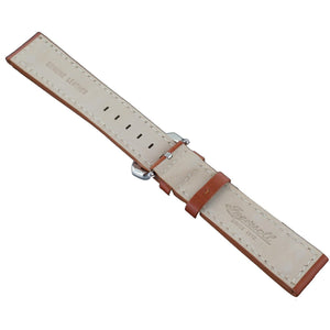 Ingersoll Ersatzband für Uhren Leder hellbraun Nieten Dornschließe Si 22 mm