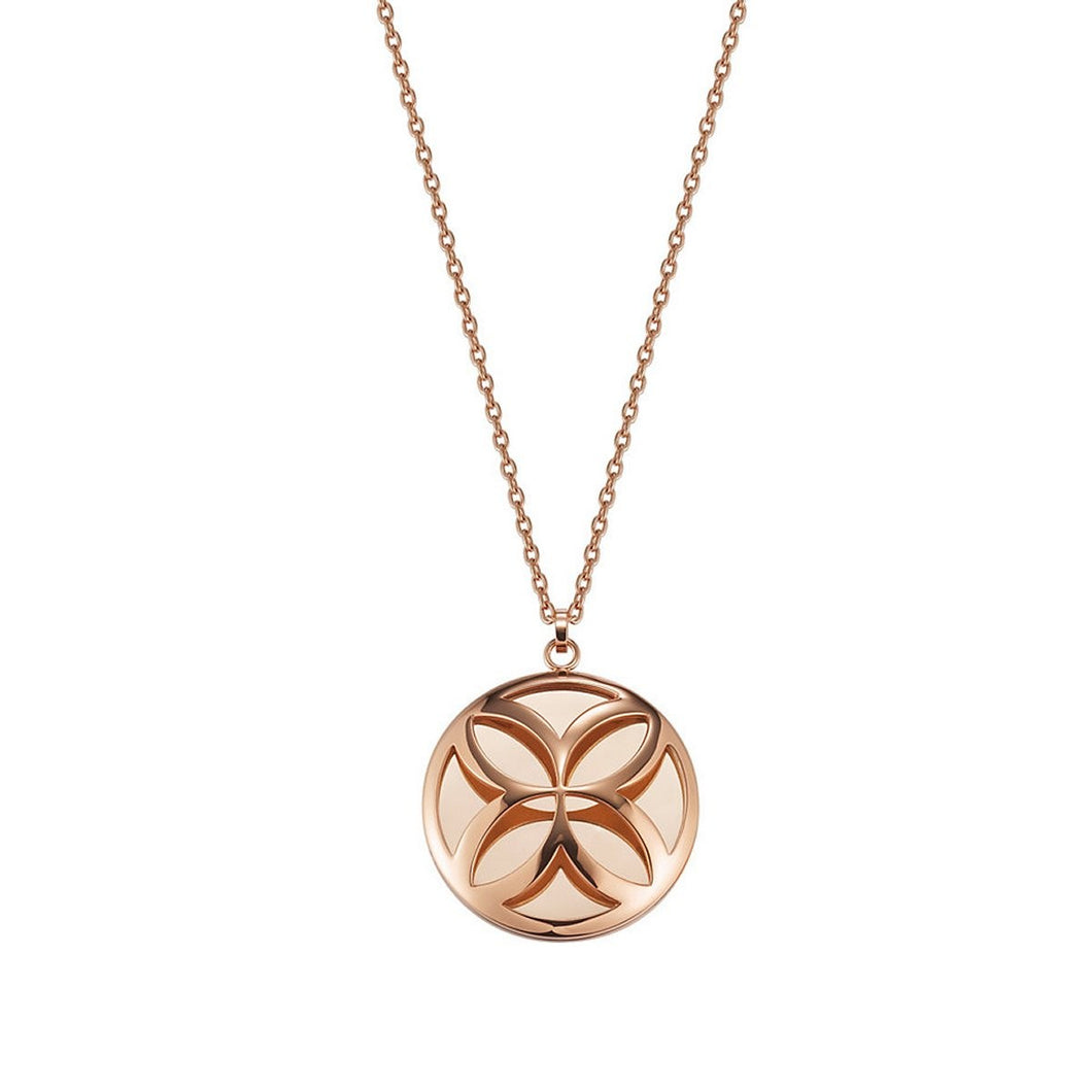 Esprit Damen Kette Edelstahl Rosé Thriving flora ESNL12455C800