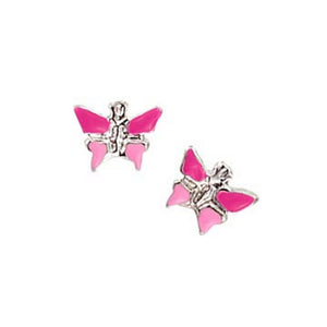 Scout Kinder Ohrringe Ohrstecker Silber Schmetterling pink Mädchen 262127100