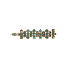 Laden Sie das Bild in den Galerie-Viewer, Konplott Armband Armkette Rivoli Concave green antique medium