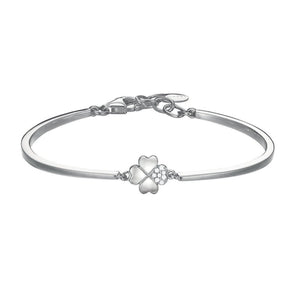 Esprit Damen Armband Armreif Silber Kleeblatt ESBA91256A600