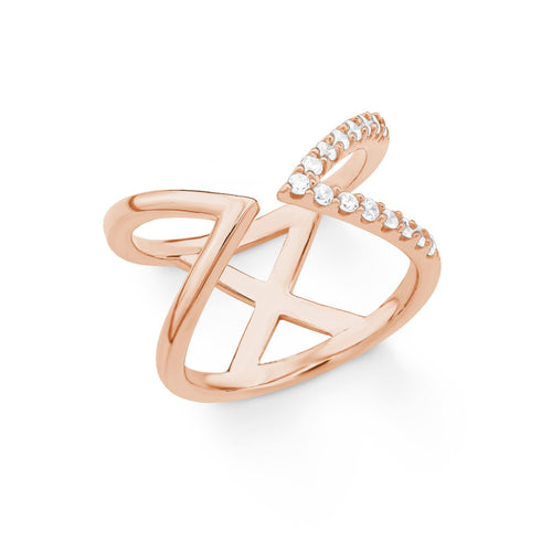 s.Oliver Jewel Damen Ring Silber Rosé Zirkonia X 201860