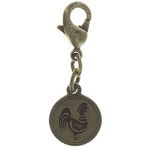 Laden Sie das Bild in den Galerie-Viewer, Konplott Anhänger Charm Zodiac Rooster/Hahn XS brass/silver