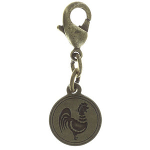 Konplott Anhänger Charm Zodiac Rooster/Hahn XS brass/silver