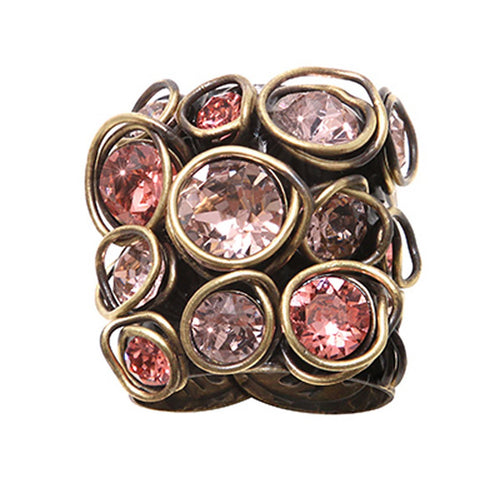 Konplott Ring Sparkle Twist pink orange