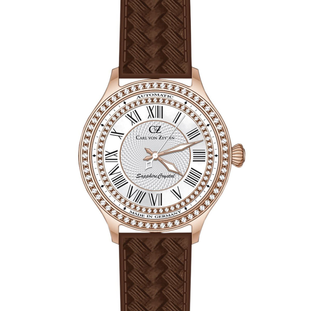 Carl von Zeyten Damen Uhr Armbanduhr Automatik Hornberg CVZ0068RWHS