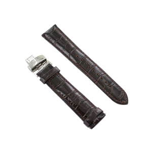 Ingersoll Ersatzband für Uhren Leder braun glänzend Kroko Faltschl. Si 20 mm