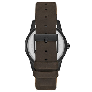Kenneth Cole New York Herren-Armbanduhr Analog Quarz Leder KC15204003