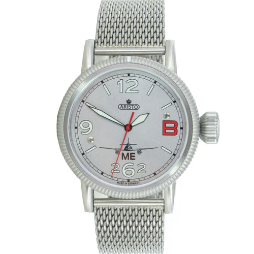 Aristo Herren Uhr Armbanduhr Fliegeruhr ME 262 Rote 