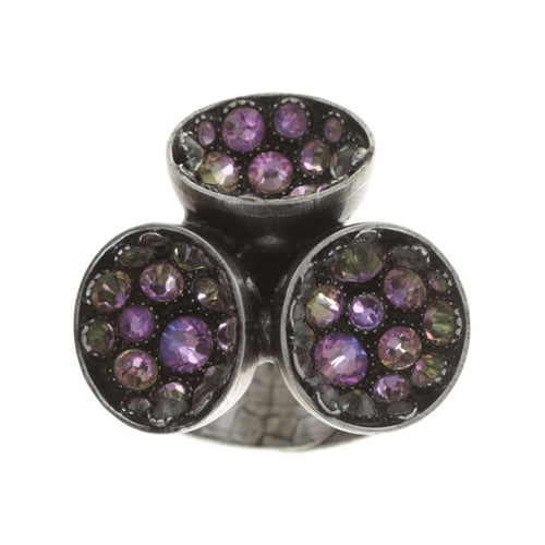 Konplott Ring Orchid Hybrid pink crystal vitrail silber