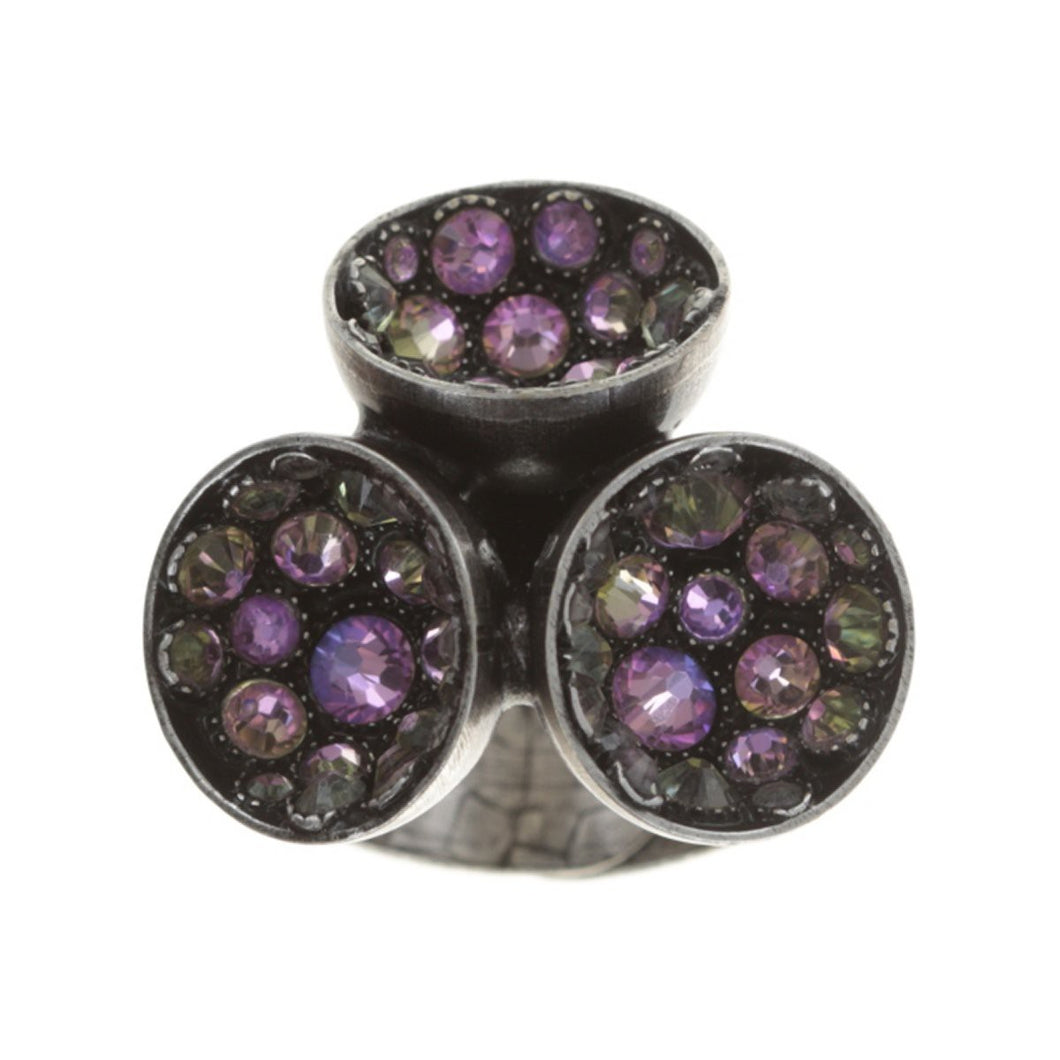 Konplott Ring Orchid Hybrid pink crystal vitrail silber